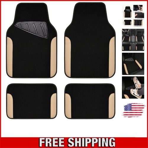 Durable beige faux leather car - beige,