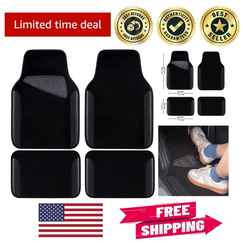 Black car mats with - car, heavy